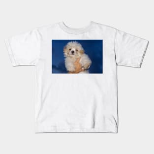 white puppy dog - cute Kids T-Shirt